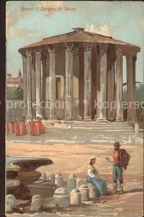 Roma Rom Tempio di Vesta Künstlerkarte