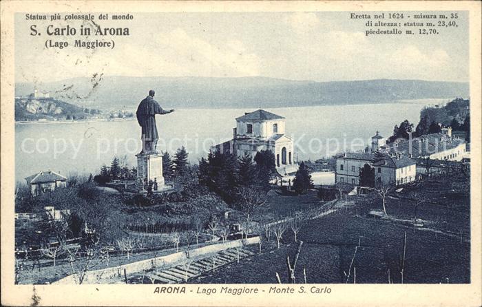 Arona Lago Maggiore Statua piu colossale del mondo San Carlo