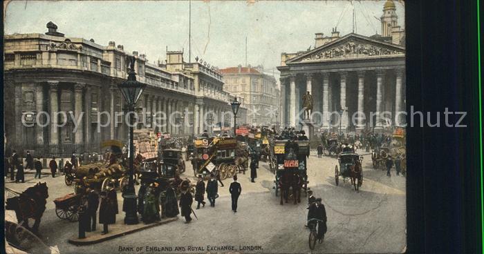 London Bank of England and Royal Exchange
