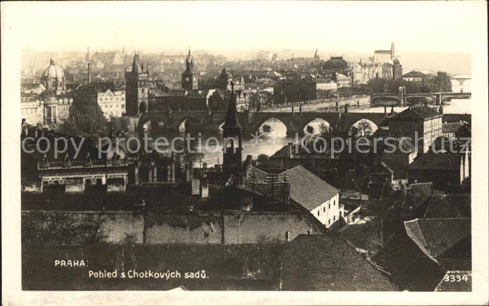 Praha Prahy Prague Pohled s Chotkovych sadu