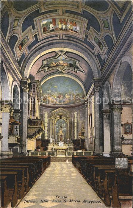 Trento Interno della chiesa S Maria Maggiore