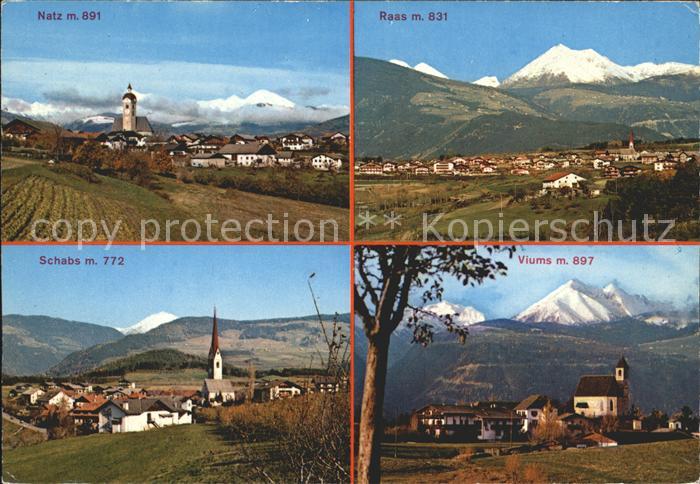 Natz Brixen Suedtirol mit Raas Schabs und Viums