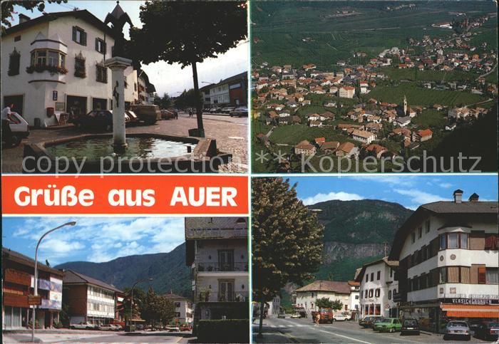 Auer Ora Suedtirol Totalansicht Brunnen Strassenpartien