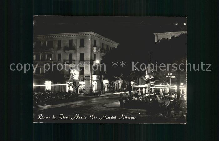 ALAssIO Savona Liguria IT Via Mazzini Notturno