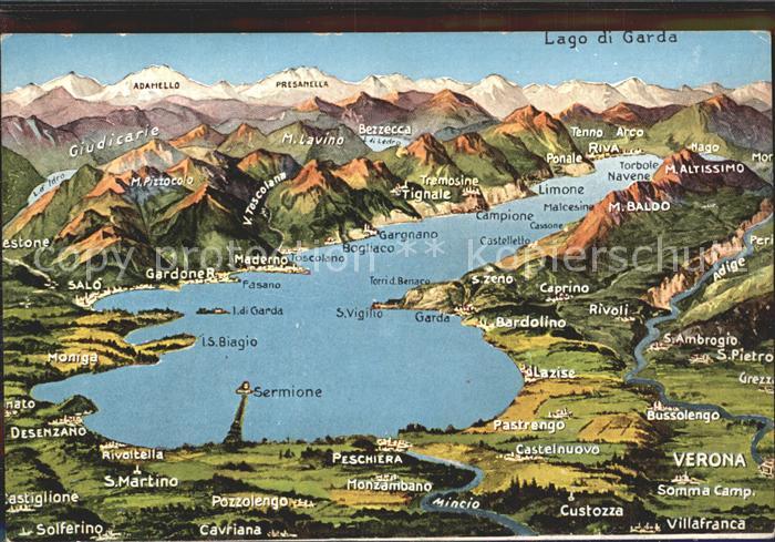 Lago di Garda Panoramakarte