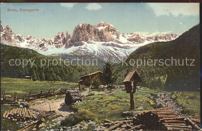 Bozen Suedtirol Rosengarten Wegekreuz