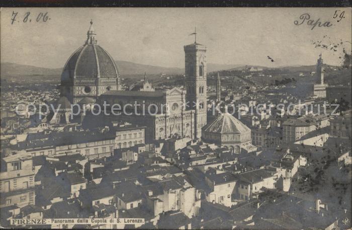 Firenze Florenz Panorama dalla Cupola di San Lorenzo