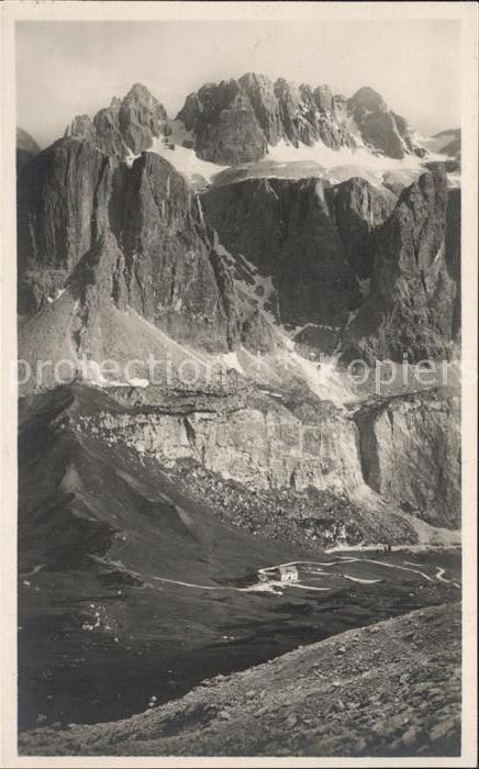 Sellajoch Passo di Sella dalle Pizzes da Cir