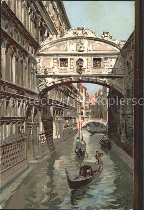 Venezia Venedig Ponte dei Sospiri Gondeln