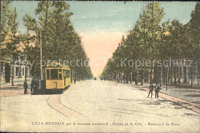 Strassenbahn Lille-Roubaix Boulevard de Paris
