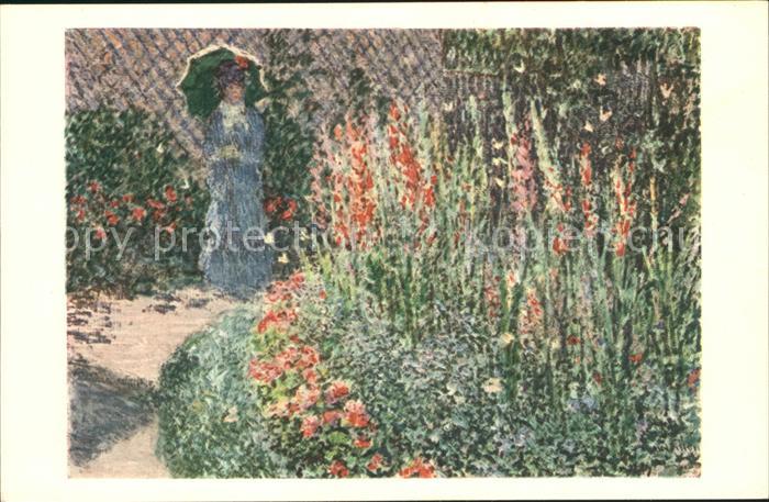 Kuenstlerkarte Claude Monet Gladiolen