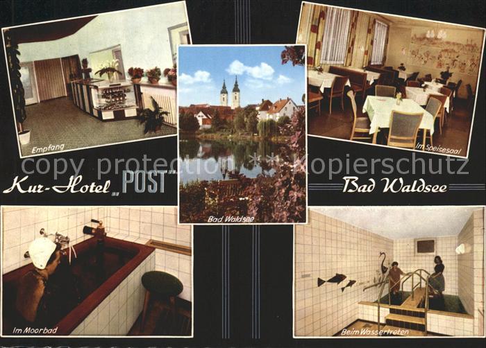Bad Waldsee Kur-Hotel Post Moorbad Wassertreten Speisesaal
