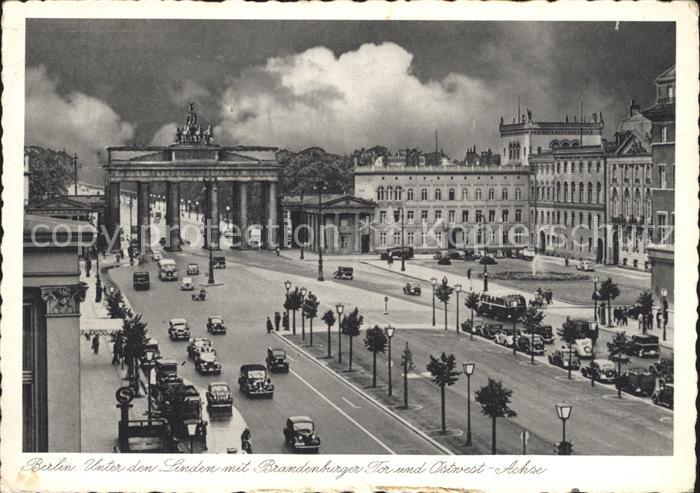Brandenburgertor Berlin Unter den Linden Ostwest-Achse