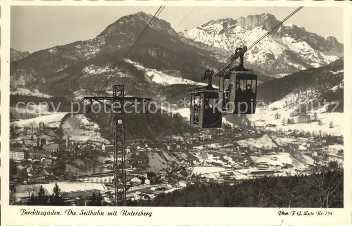 Foto Zeitz F.G. Nr. 794 Berchtesgaden Seilbahn Untersberg