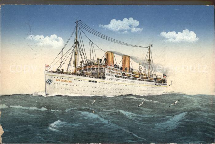 Dampfer Oceanliner Der Deutsche