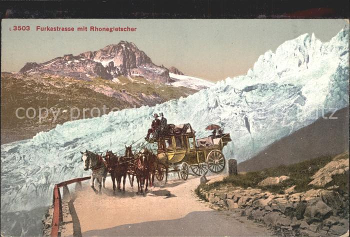 Pferdekutschen Furkastrasse Rhonegletscher