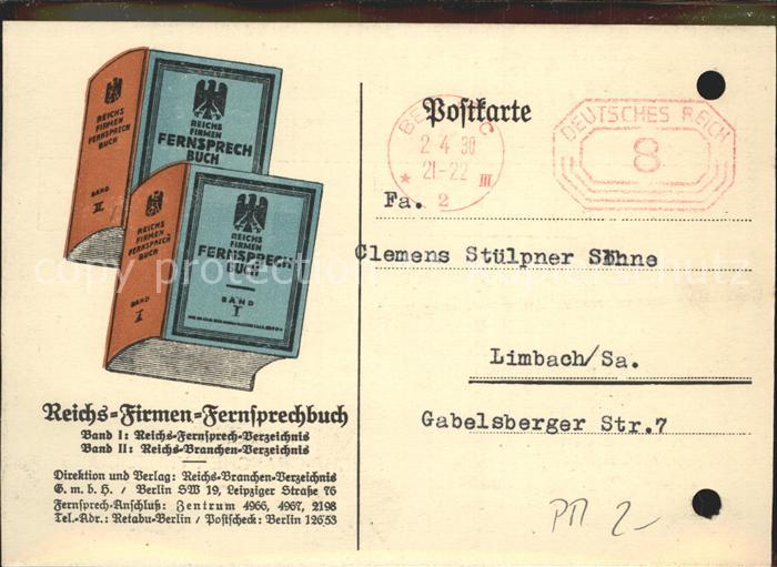 Telefon Reichs-Firmen-Fernsprechbuch Berlin
