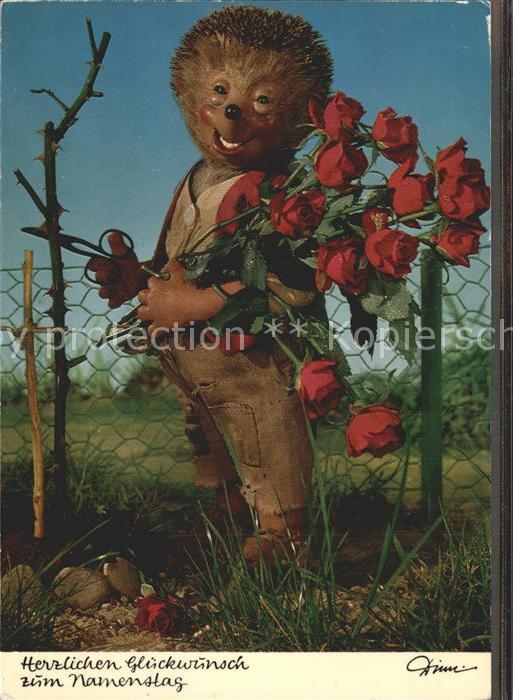 Mecki Nr. 405 Glueckwunsch Namenstag Rosen