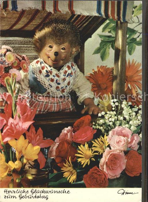 Mecki Nr. 420 Glueckwunsch Geburtstag Blumenverkaeuferin