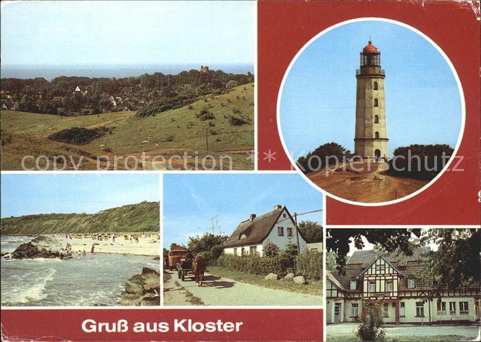 Kloster Hiddensee Panorama Leuchtturm Strand Griebenhaus Haus Wieseneck