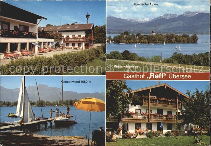 uebersee Gasthof Reff Frauenchiemsee Kampenwand Bootsanlegestelle Chiemsee