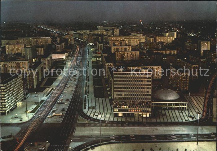 BERLIN  CITY Karl Marx Allee Blick vom Interhotel Stadt Berlin