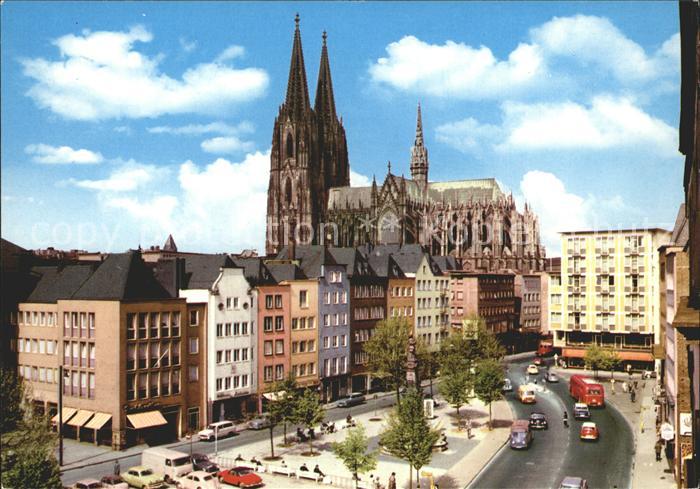 Koeln Rhein Alter Markt mit Dom