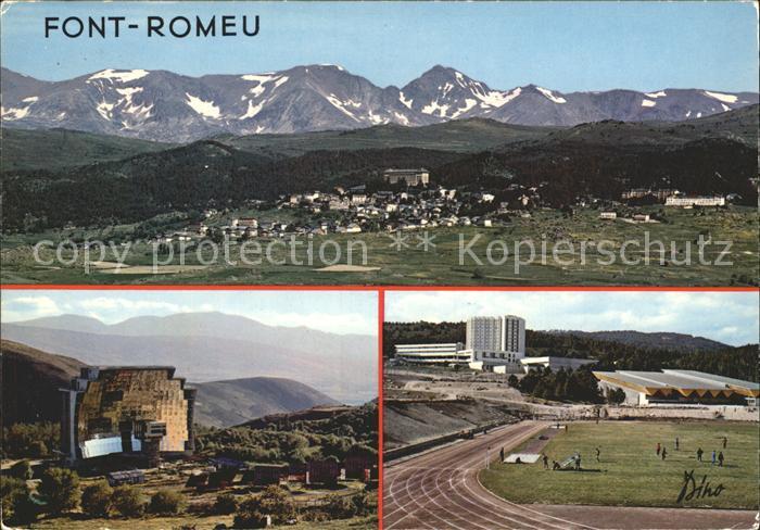 Font-Romeu-Odeillo-Via Vue generale de la station auf fond le massif du Carlitte