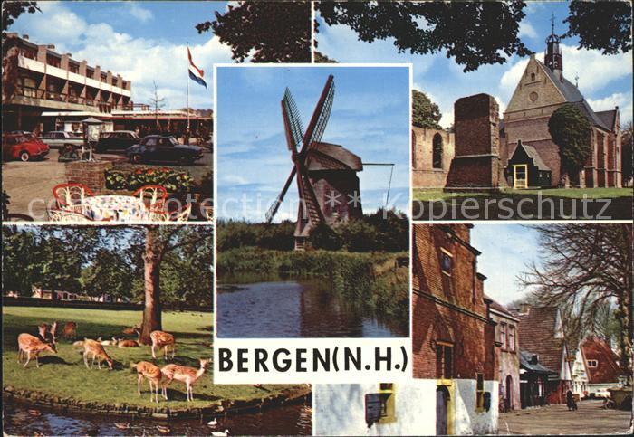 Bergen aan Zee Hotel Rotwild Muehle Kirche Strassenpartie