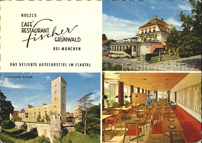 Muenchen Bayern Hoelzls Cafe Restaurant Gruenwald Gruenwalder Schloss Speisesaal