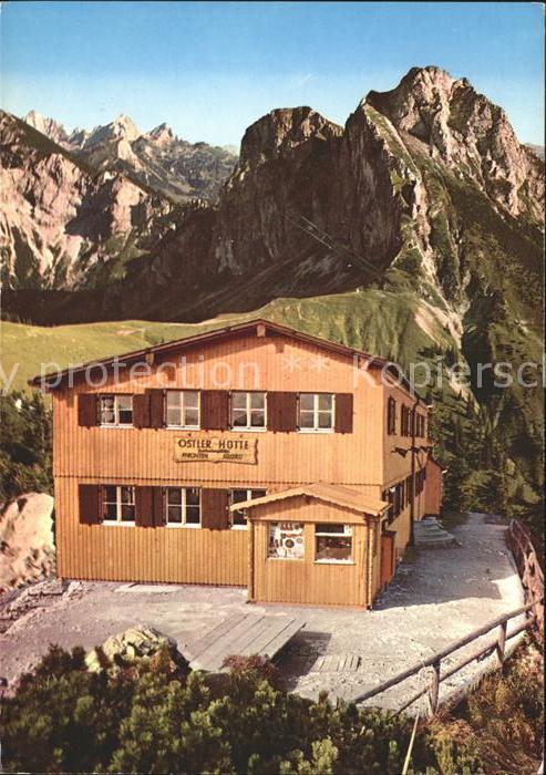 Pfronten Ostallgaeu Bayern Ostlerhuette mit Aggenstein und Tannheimer Gruppe