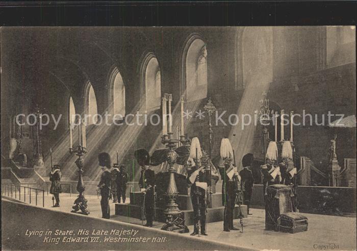 London Lying in State His Late Majesty King Edward VII Westminster Hall
