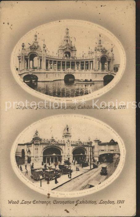 London Imperial Pavilion Coronation Exhibition Wood Lane Entrance