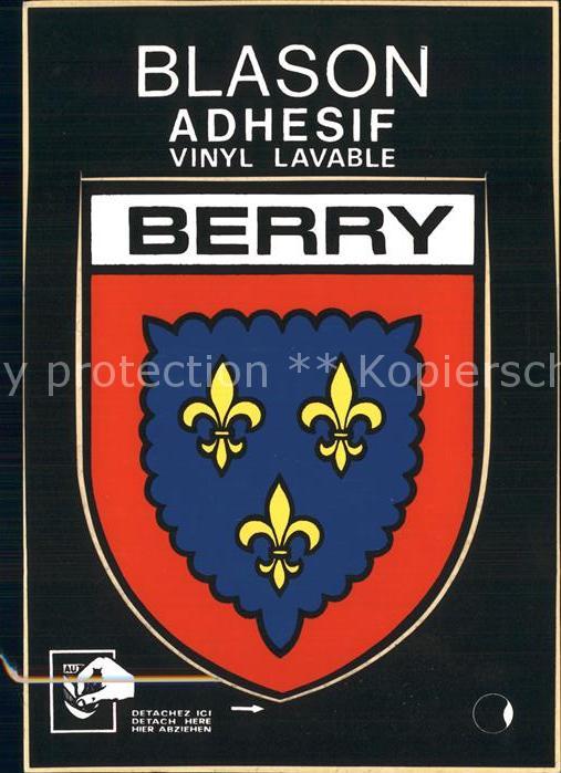 Berry Region Blason Adhesif Wappen Abziehkarte