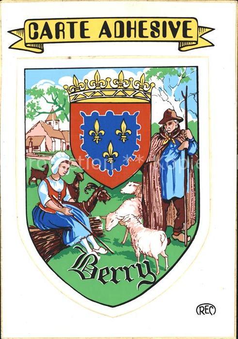 Berry Region Carte Adhesive Wappen Abziehkarte