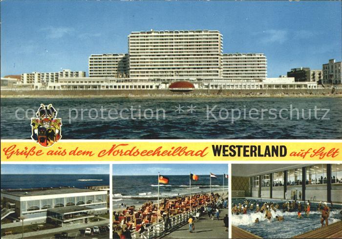 Westerland Sylt Hotelanlagen am Strand Wellenbad Nordseeheilbad