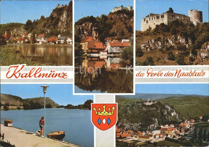 Kallmuenz Teilansichten Burgruine Wappen Perle des Naabtals