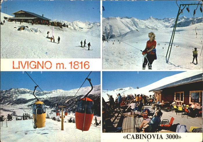 Livigno Cabinovia Monte Blesaccia Bergrestaurant Wintersportplatz