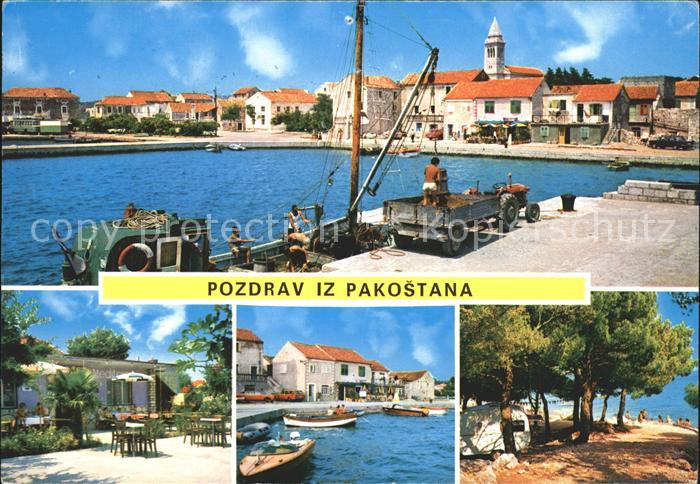 Pakostane Hafen Uferpromenade Strand Restaurant