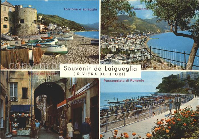 Laigueglia  Torrione e spiaggia Panorama Passeggiata di Ponente