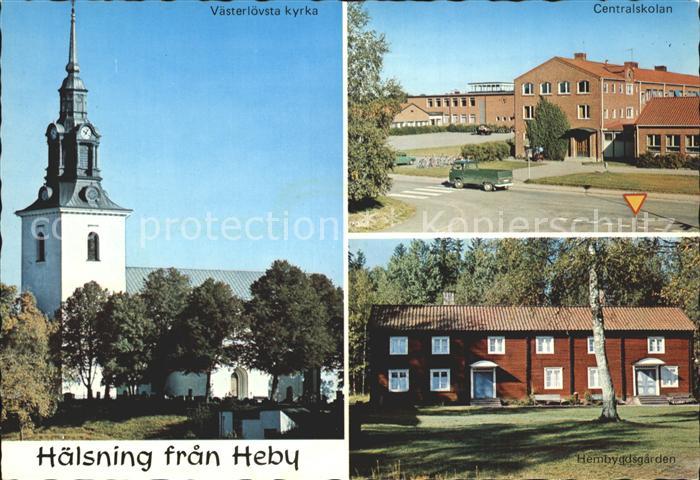 Heby Vaesterloevsta kyrka Centralskolan Hembygdsgarden