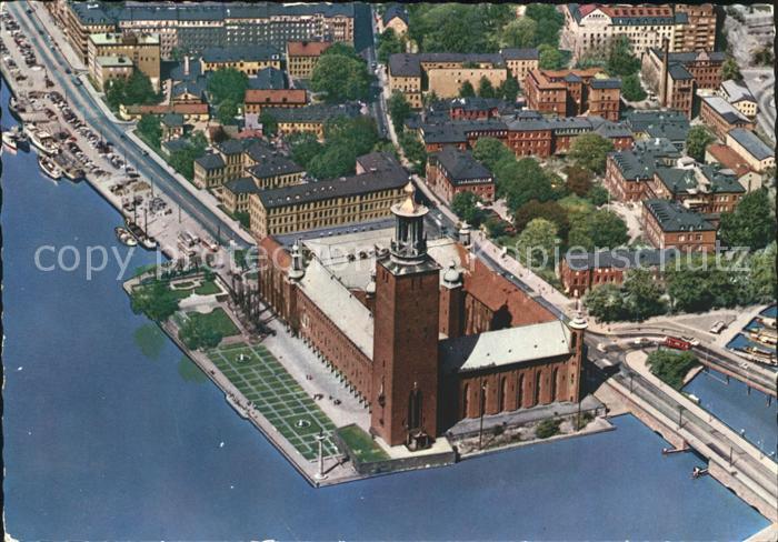 Stockholm Stadshuset Fliegeraufnahme