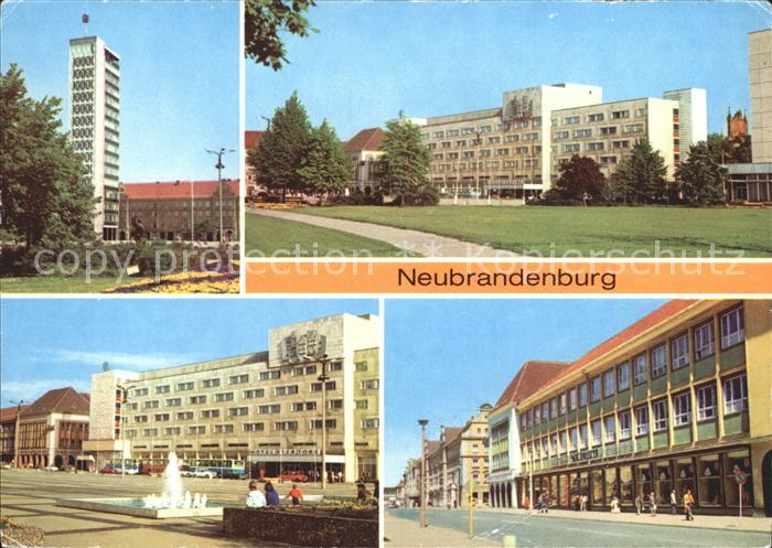 Neubrandenburg Hochhaus Karl Marx Platz Hotel Vier Tore Centrum Warenhaus Ernst