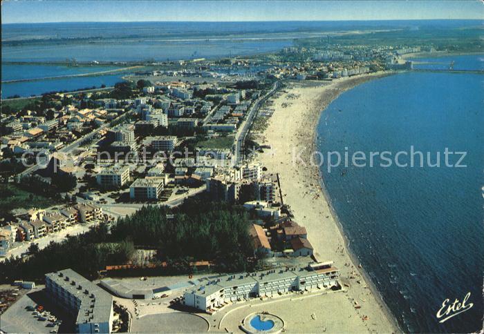 Le Grau-du-Roi Gard Vue aerienne Plage du Boucanet Plage Rive Droite