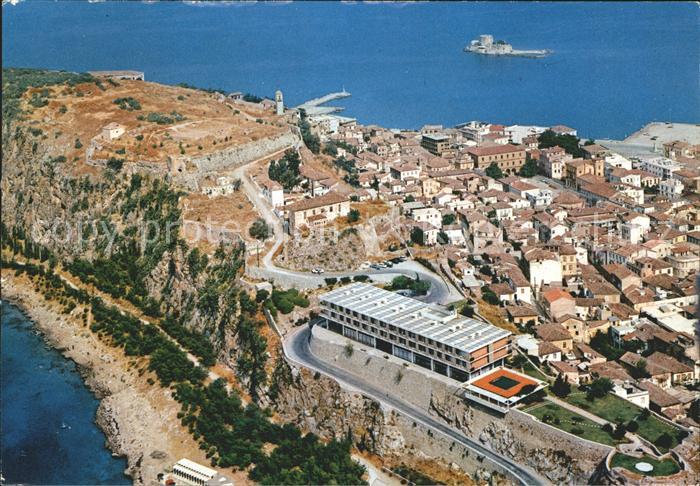 Nauplia Nauplion Stadtbild mit Bourtzi Fliegeraufnahme