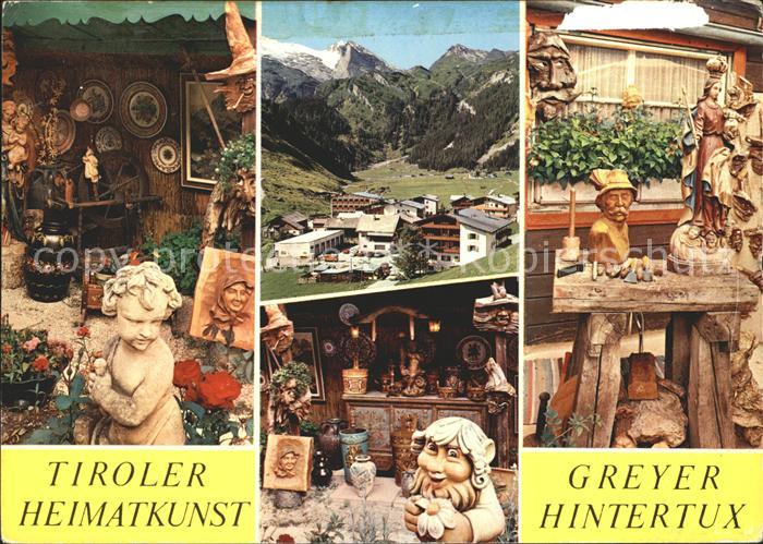 Hintertux Zillertal Tiroler Heimatkunst Greyer Holzschnitzerei