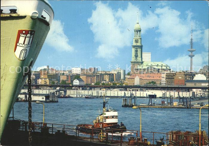 HAMBURG  CITY Hafen Michaeliskirche Fernsehturm