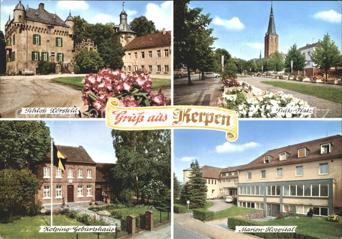Kerpen Rheinland Schloss Loersfeld Stiftsplatz Marienhospital Kolping Geburtshau