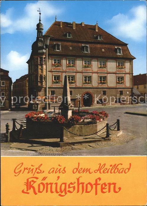 Koenigshofen Bad Rathaus Brunnen