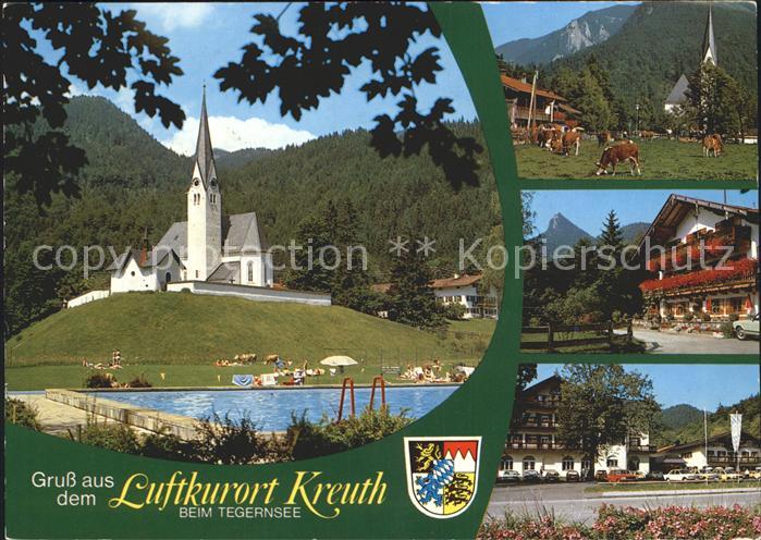 Kreuth Tegernsee Teilansichten Heilklimatischer Kurort Kirche